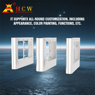 HCW IP54 Face Recognition Turnstile Gate Swing Barrier For Pedestrian Control