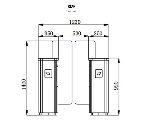 Durable and Corrosion Resistant Barrier Turnstile Gate with One-Way or Two-Way Passage for Secure Access Control