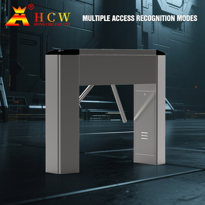 HCW 300-800mm Gate Length RFID Turnstile Gate Semi Automatic Pedestrian Security Gate