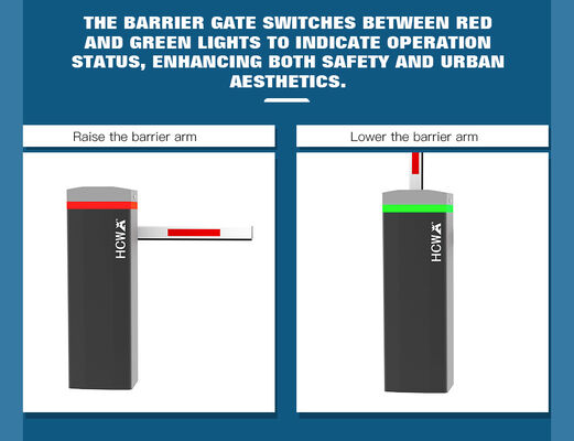 HCW Parking Barrier Gate with Cold Rolled Plate Adjustable Speed and All-Weather Reliability for Durable Access Control