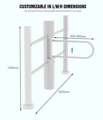 HCW High Capacity Swing Barrier Turnstile with 1S Open/Close Time and 4 Million Times Service Life for Pedestrian Access Control