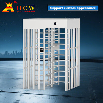 HCW Full Height Turnstile Security Gate with 600mm Channel Width RS232/RS485 Communication and ISO 9001/CE Certification