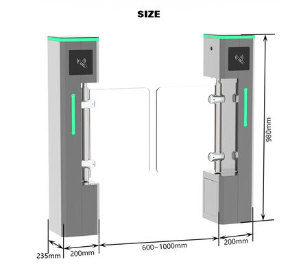 HCW 20-40 People/Minute Pedestrian Turnstile Gate and 20-40 People/Minute Throughput for Pedestrian Management